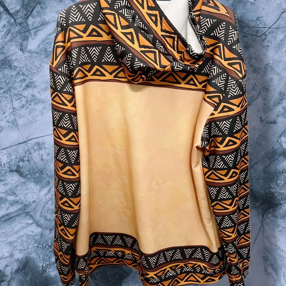 African Art Print‎ Hoodie Tribal Graphic Pullover